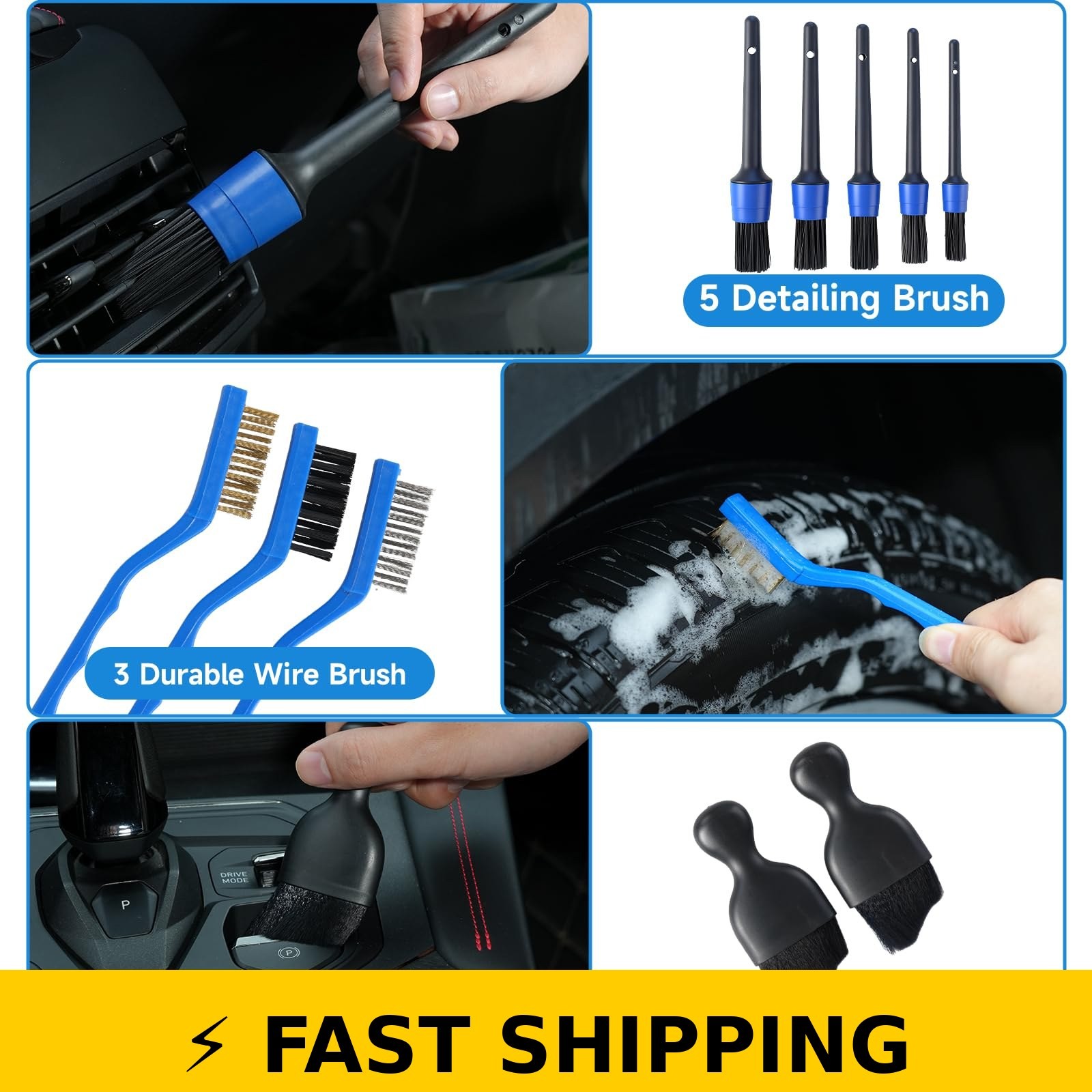 NIKCOSMK 36Pcs Car Detailing Kit – Professional Cleaning Tools