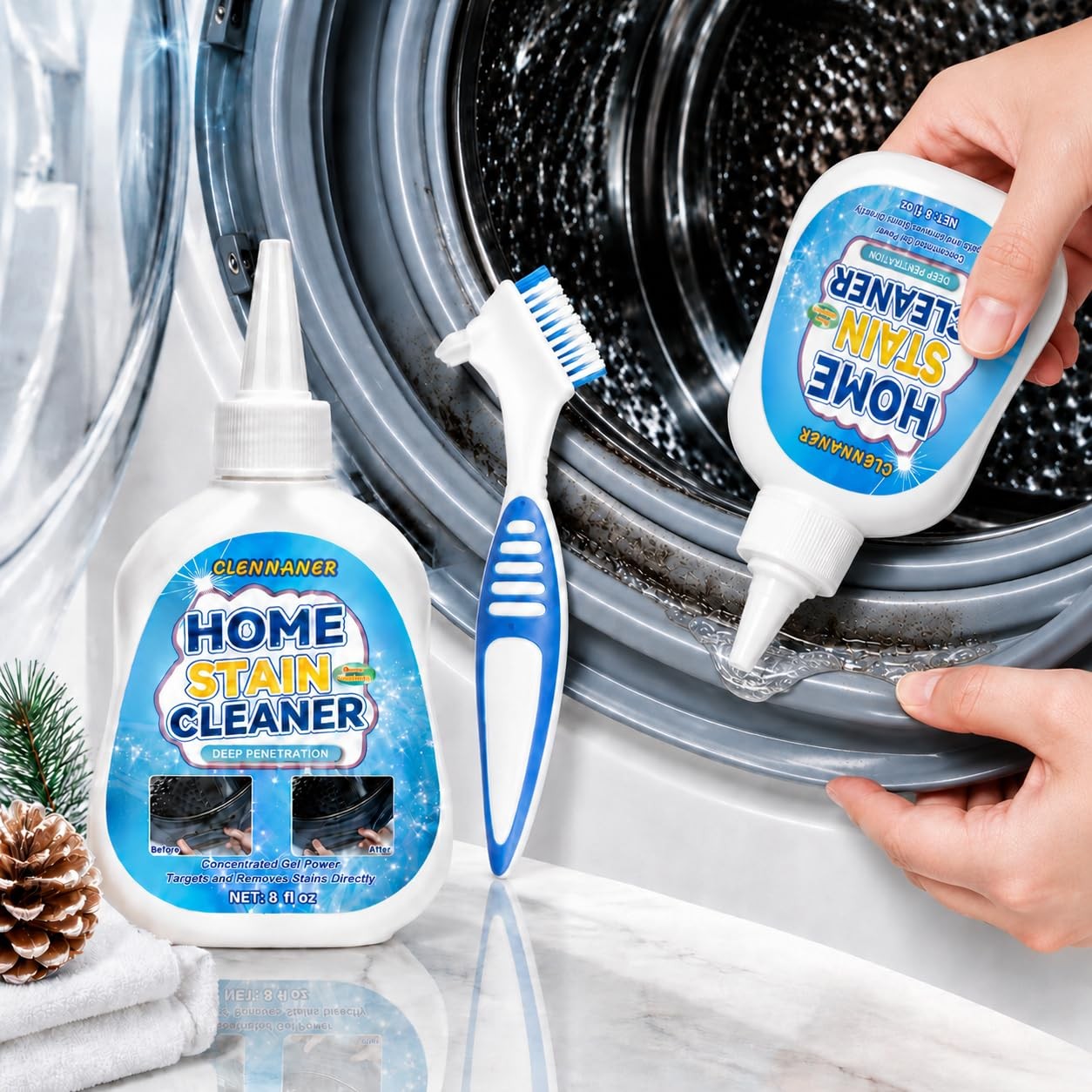 Mold Stain Cleaner Gel, 8 Fl oz Powerful Mold and Mildew Stain Remover with B…