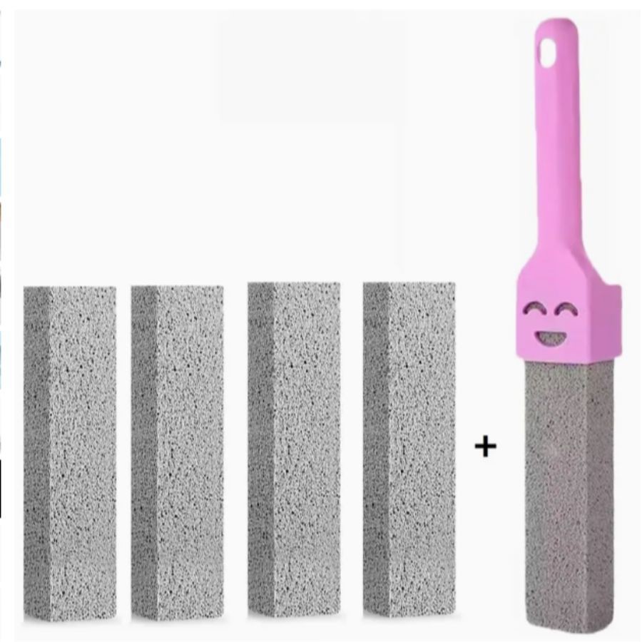 5Pcs Bathroom Pumice Stone Toilet Brush Set Rust Limescale Remove Cleaning Tools