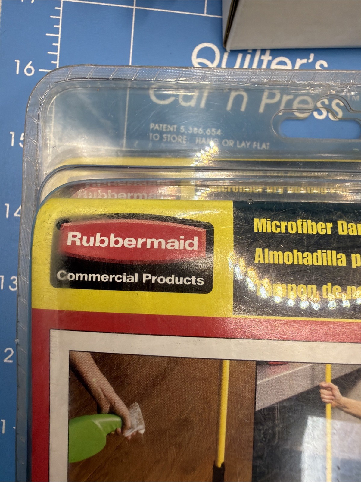 Lot of 2 VTG RUBBERMAID Commercial Microfiber Dry Dust Pad & Damp Mopping Pad