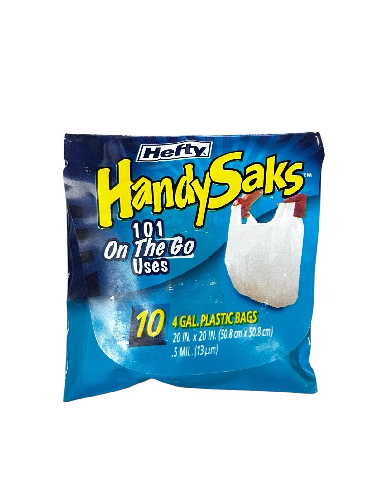 Hefty Handy Saks 4 Gallon Plastic Bags On The Go Vintage 2003 Y2K 10 Pack NEW