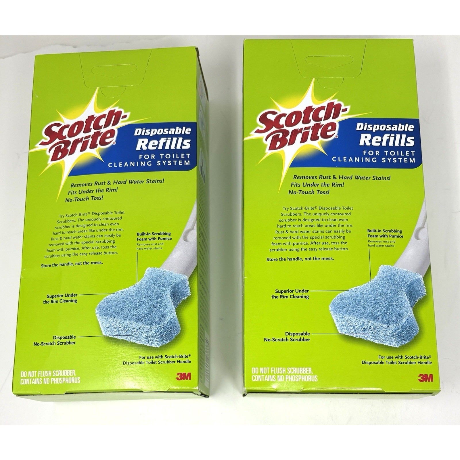 Scotch Brite Disposable Scrubber Refills Toilet Cleaning 20 Pads Only Discont’d