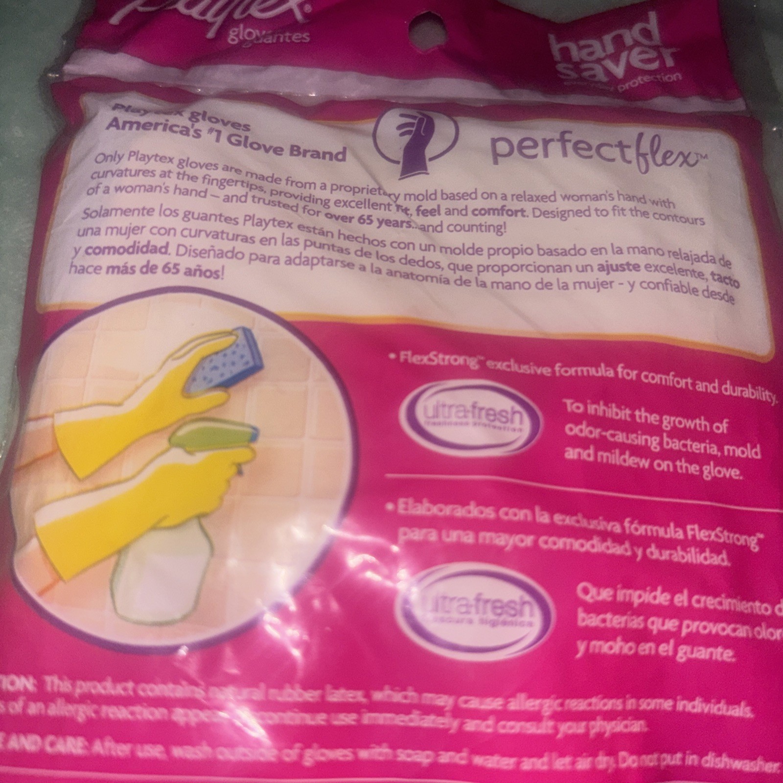 Playtex Gloves Hand Saver Every Day Protection Yellow Medium 2015 NISP