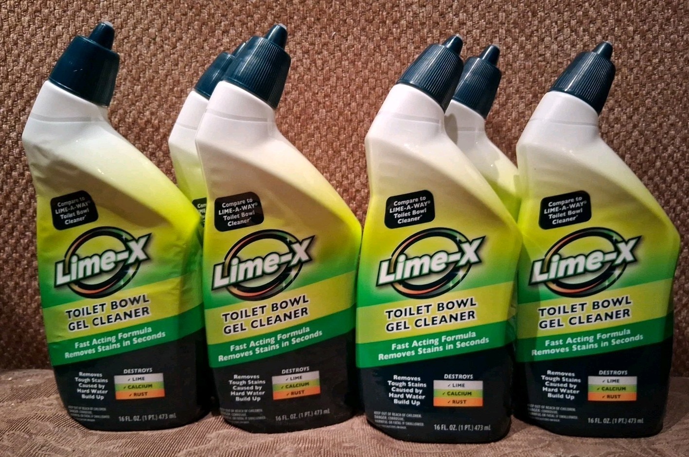 4 PACKS Lime-X Thick Gel Formula Toilet Bowl Cleaner / 16 fl oz