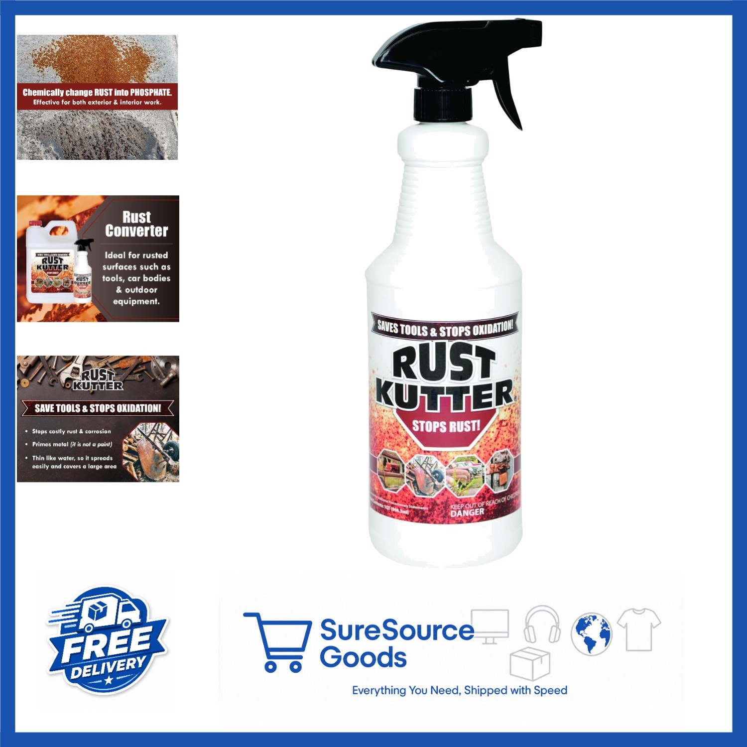 Stops Rust and Prepares Metal for Painting 32 Fl Oz Spray Included