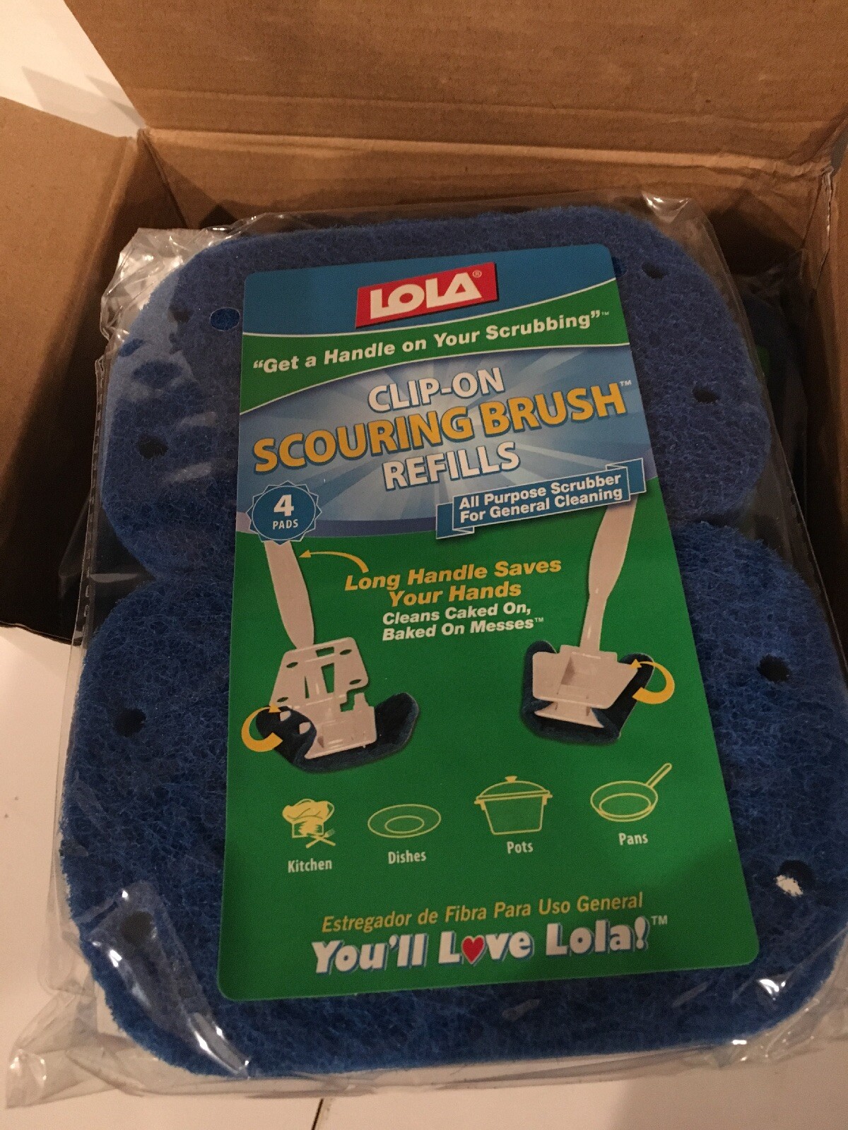 Lot Of 24 Lola Clip On Scouring Brush Refills