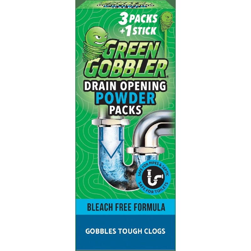 Drain Opening Pacs Clogged Toilets & Sinks Septic Safe Clog Remover Tool 3 Pack