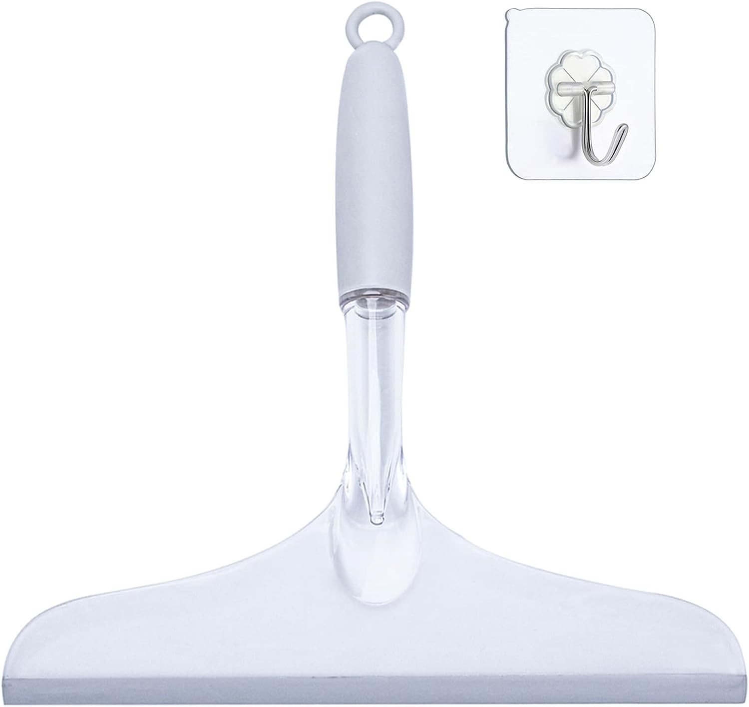 Shower Squeegee forGlass Doors and Mirror, 10” Rubber Window Cleaner Tool