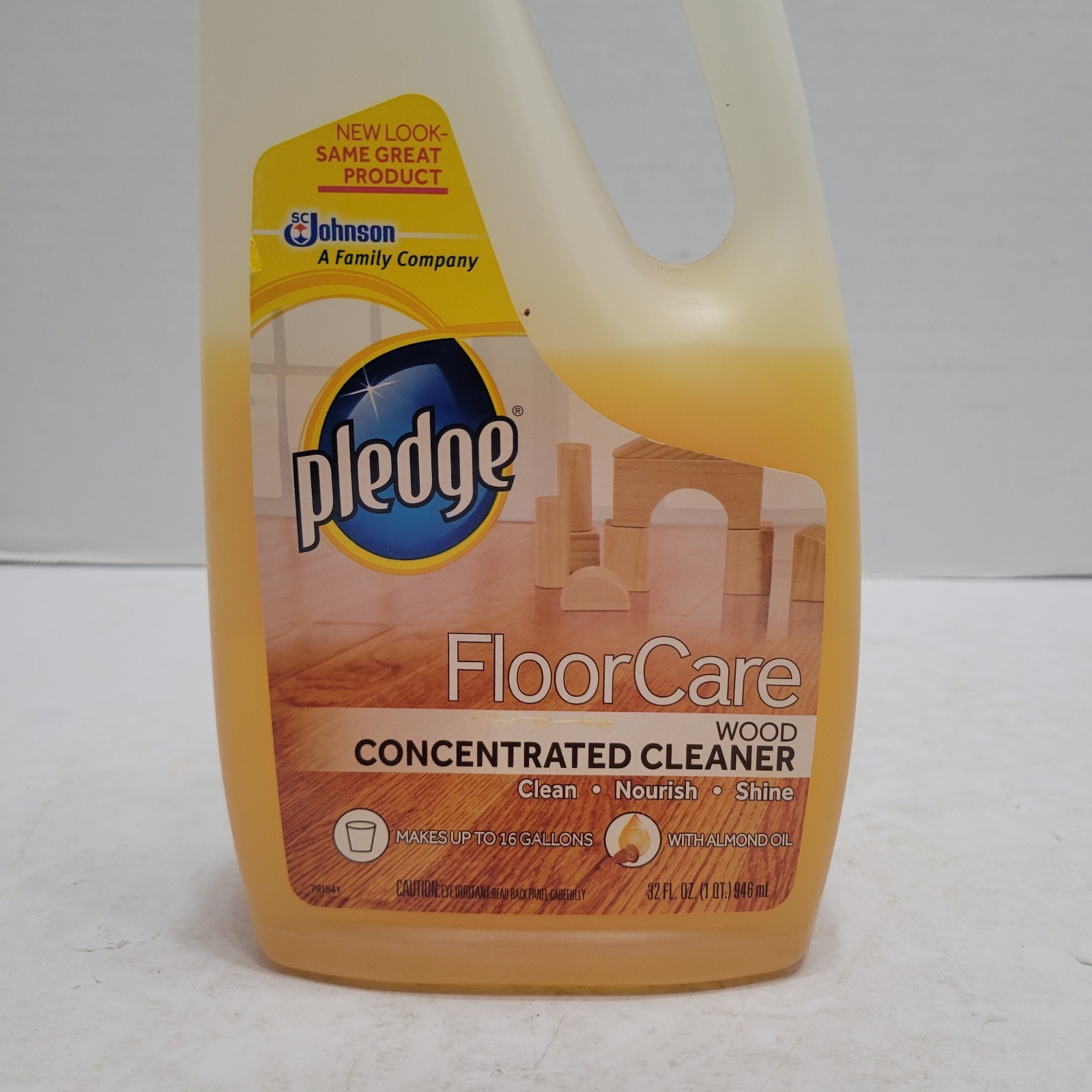 Pledge Floor Care 32oz Concentrated Wood Floor Cleaner With Almond Oil 1/2 Full
