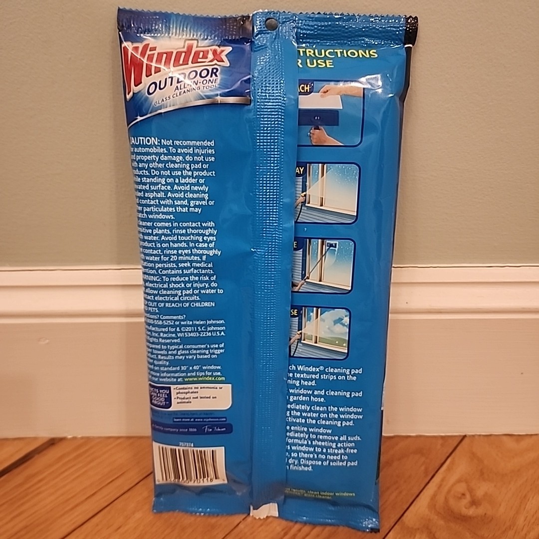 Windex Outdoor All-in-one Glass Cleaning Tool Refill Pads DISCONTINUED HTF NEW