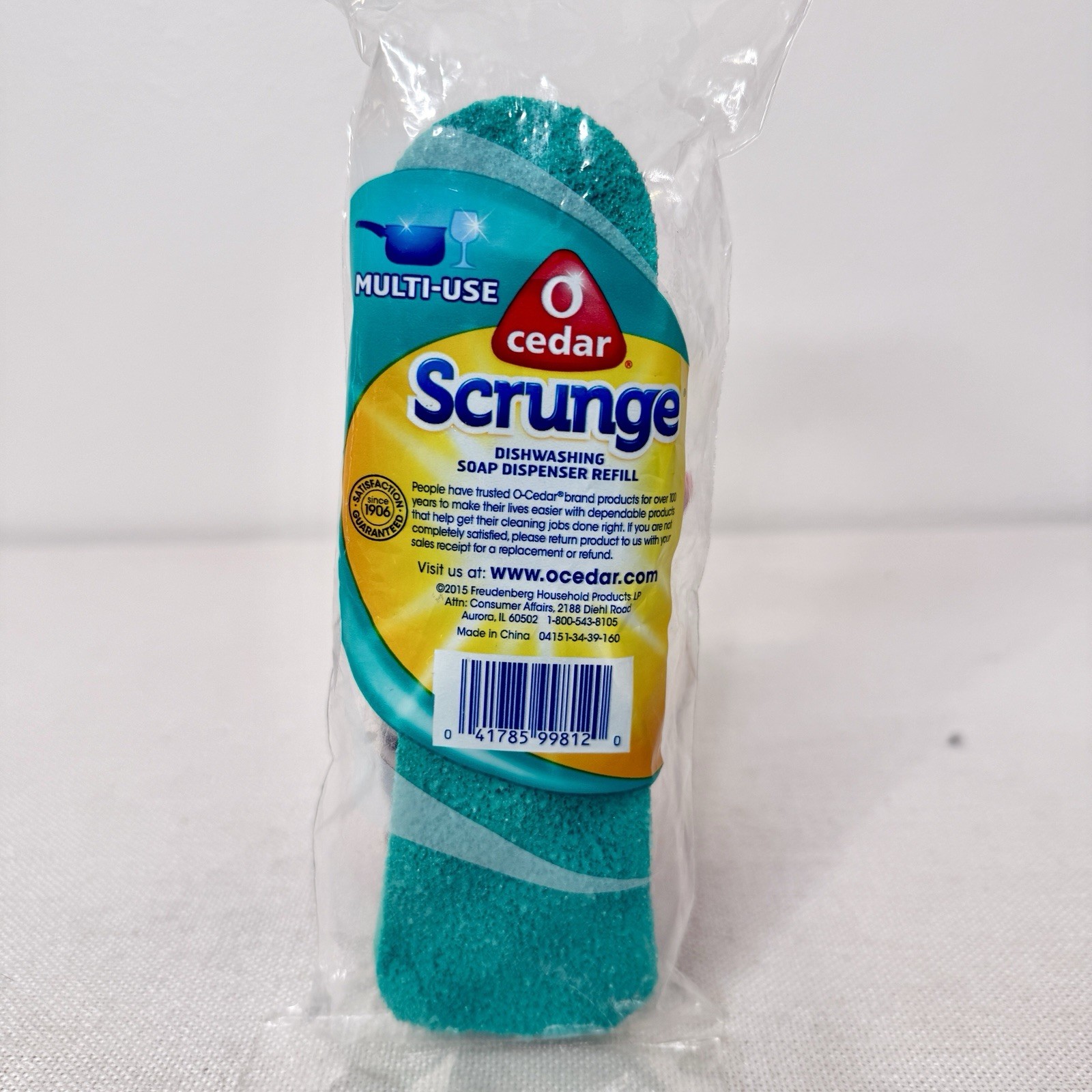 2 Pack O-Cedar Scrunge Multi Use Dishwasher Soap Dispenser Wand Refill 2015 NOS