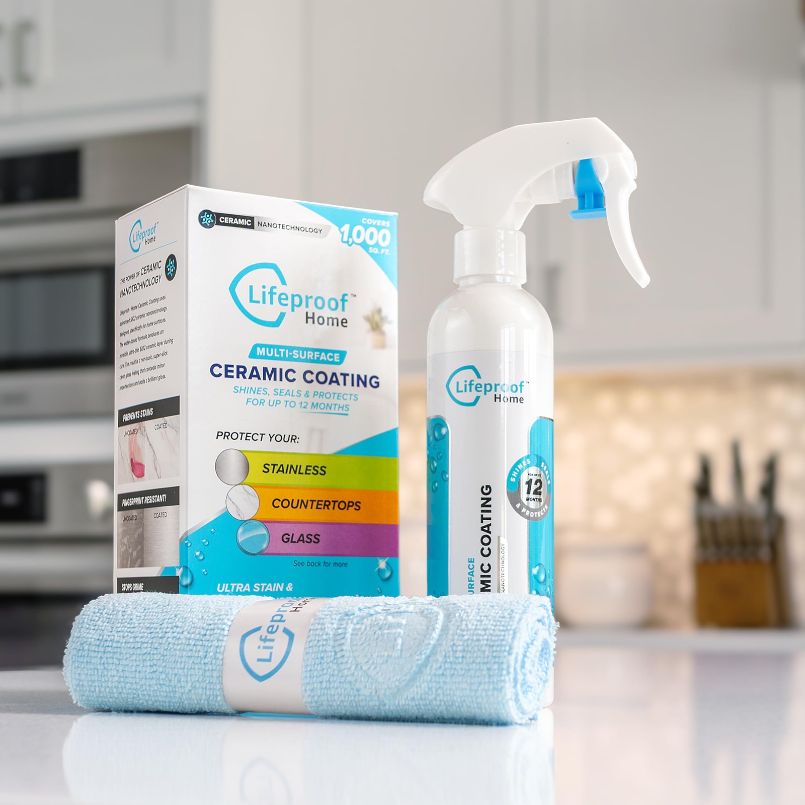 Lifeproof Ceramic Coating Spray Kit – Shine, Seal Protect Kitchen Bath
