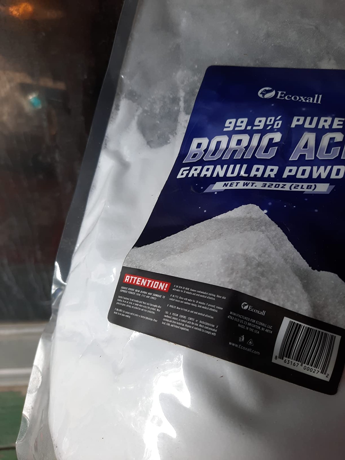 Versatile 99.9% Pure Boric Acid – Laundry, Kitchen & Industrial Cleaner, 5 lbs