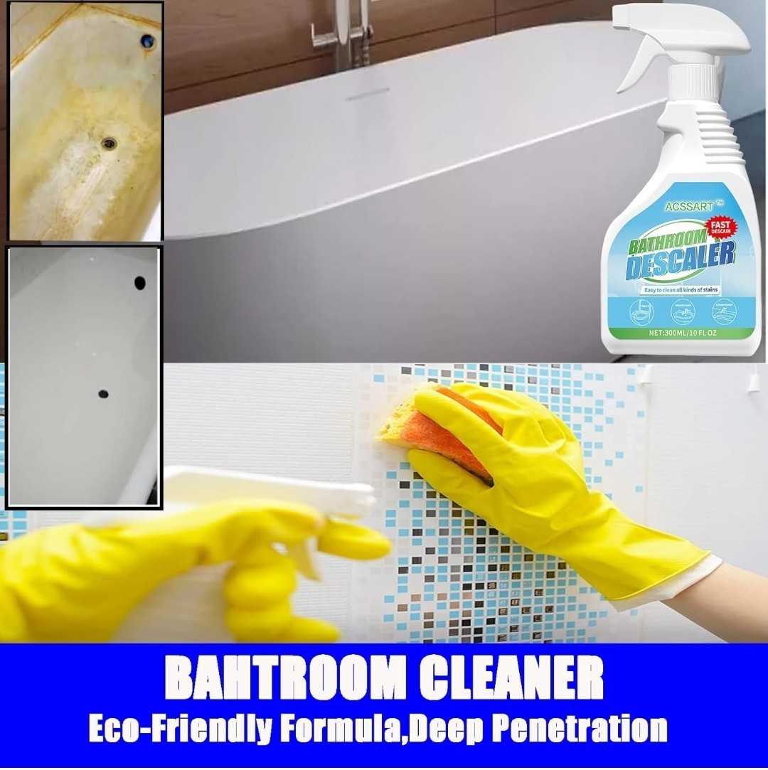 Foaming Bathroom Cleaner Spray – 300ml All Purpose Foam Spray for Glass, Tiles &