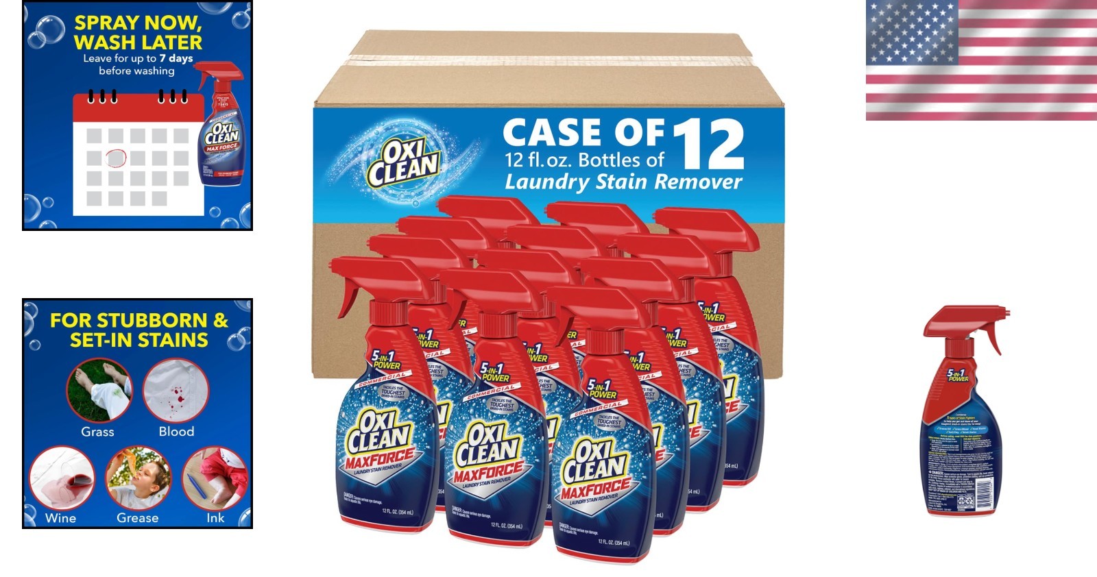 Multi-Purpose Stain Remover – Pack of 12, 12 fl oz Each