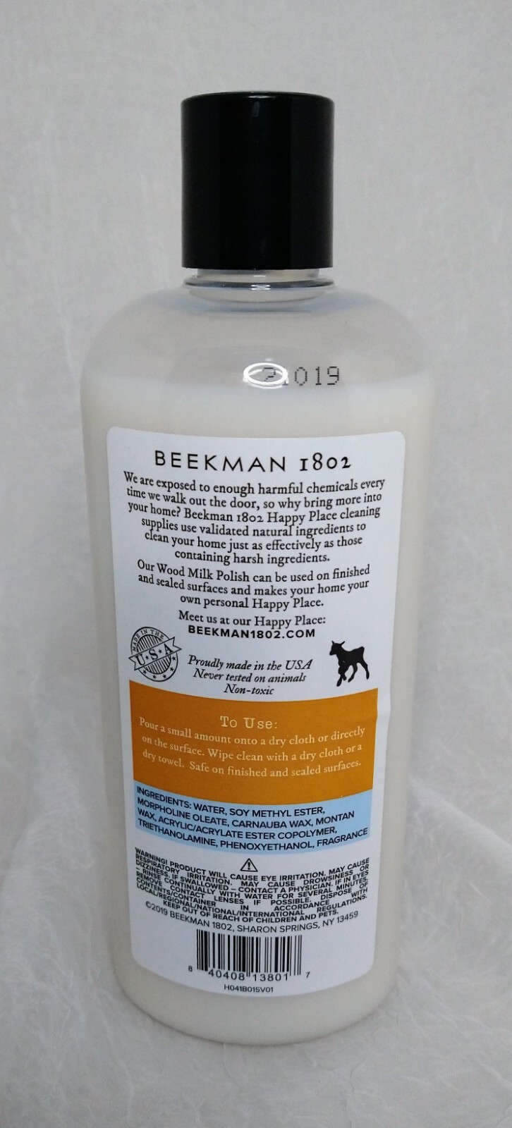 Beekman 1802 Happy Place Wood Milk Polish with Goat Mitt, 20 oz, New, Ship Free