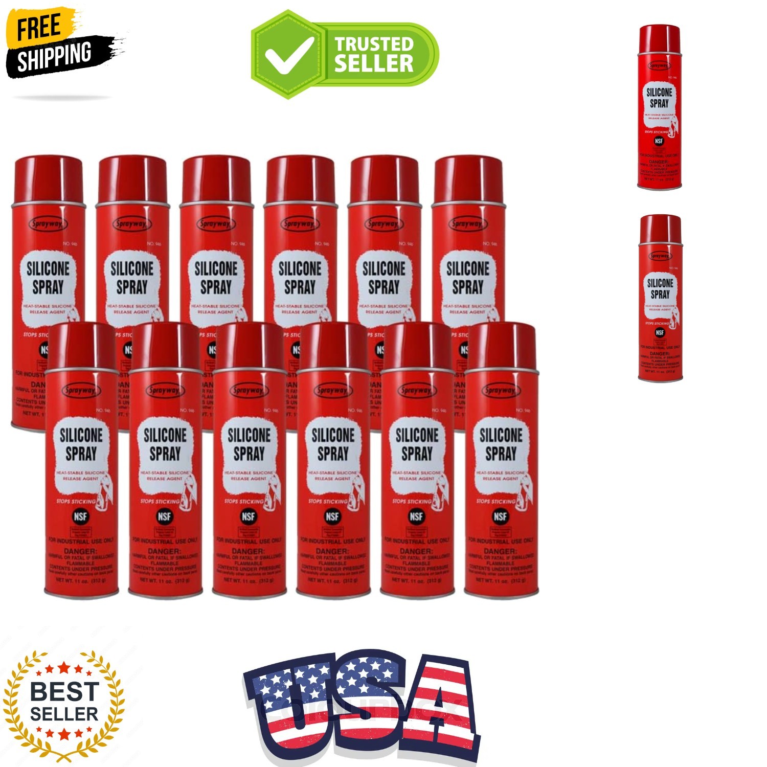 Silicone Spray and Release Agent, 11 oz, clear