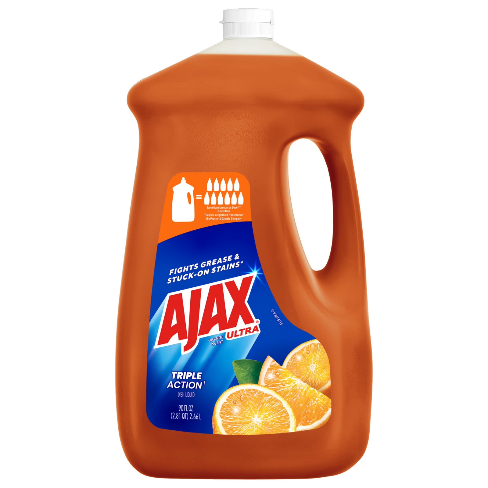 Ajax Ultra Liquid Dish Soap Orange Scent, Triple Action, 90 fl oz Bottle