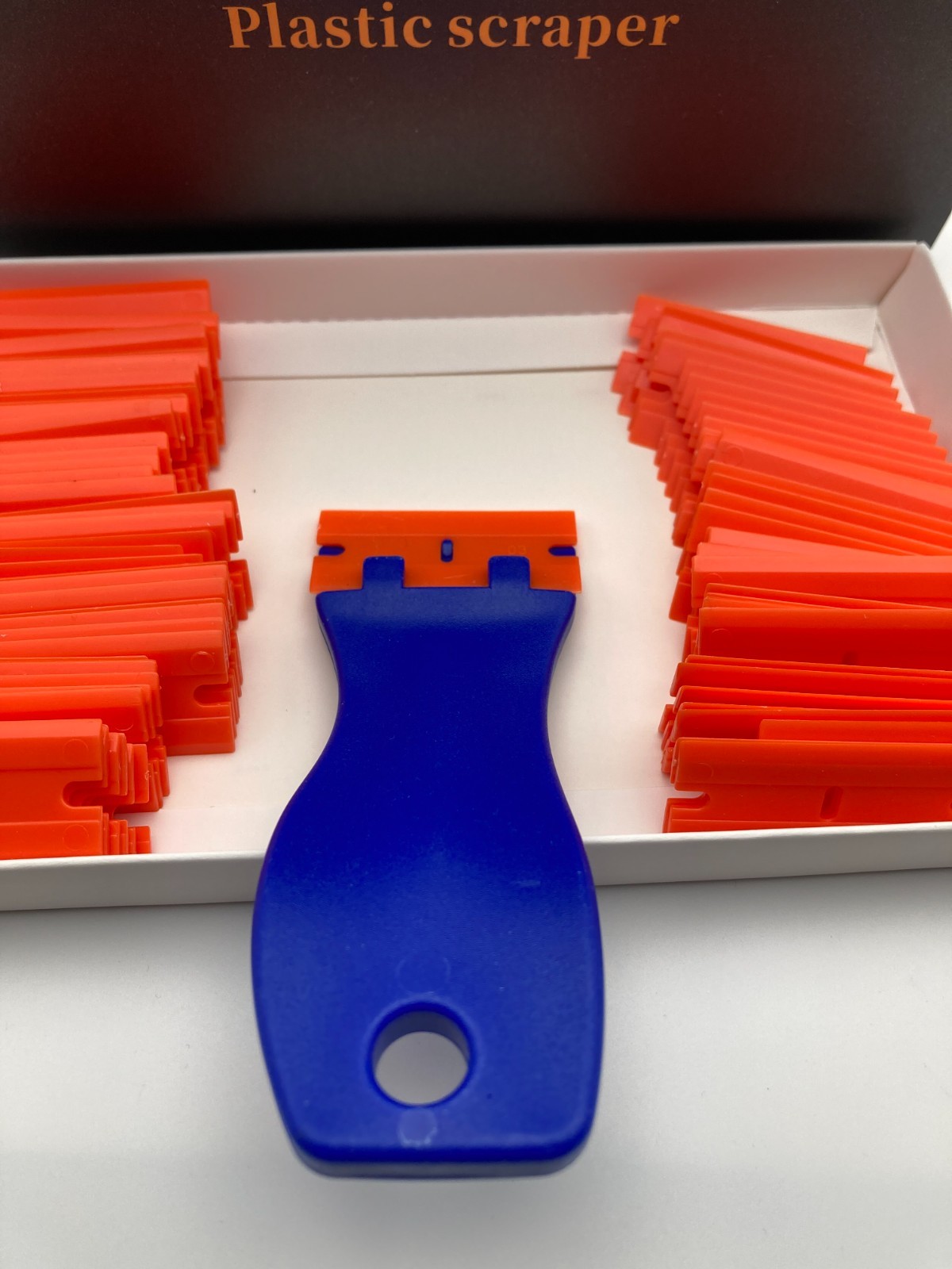 Plastic Razor Scraper Tool + 83 Blades Adhesive Sticker Decal Remover Kit