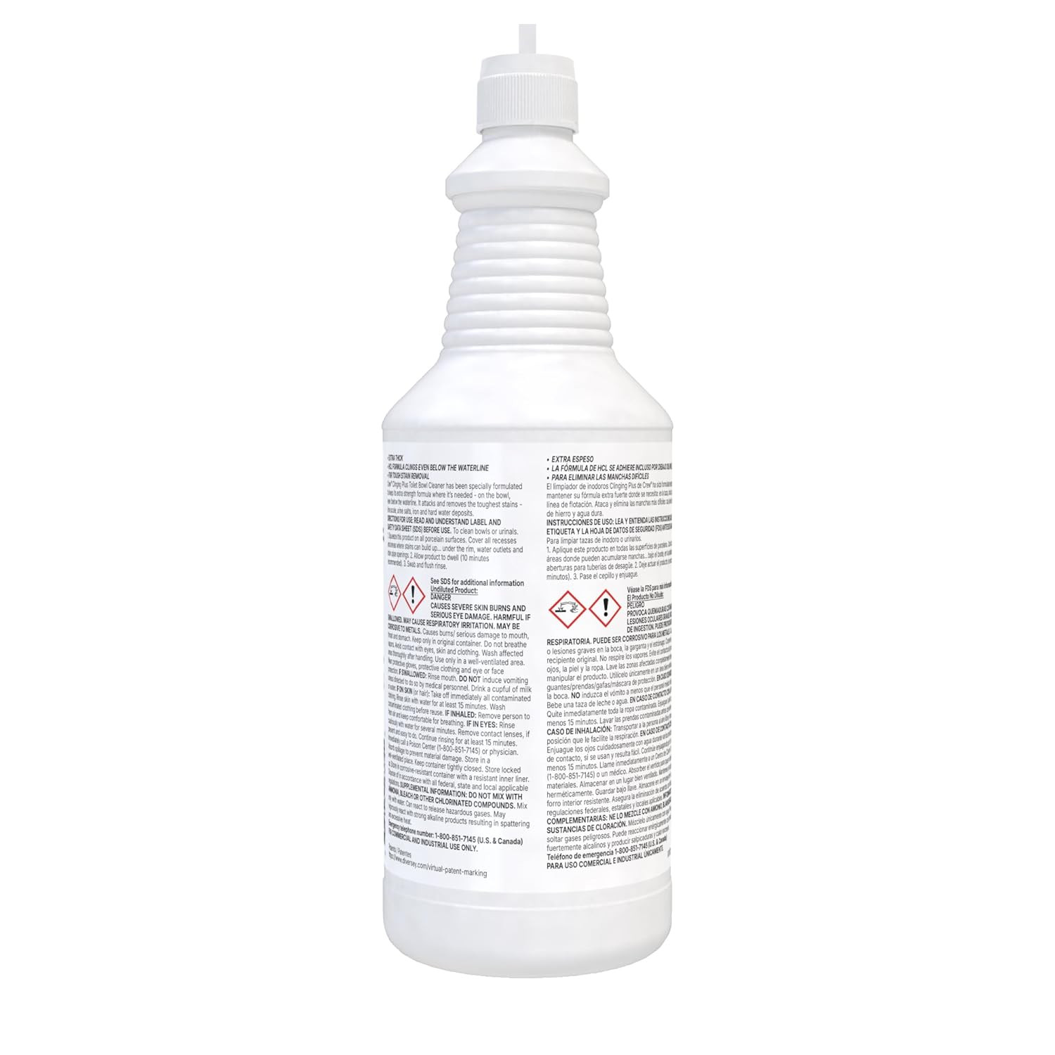 9302467 Clinging plus Toilet Bowl Cleaner, Commercial Strength Formula Cleans Ur