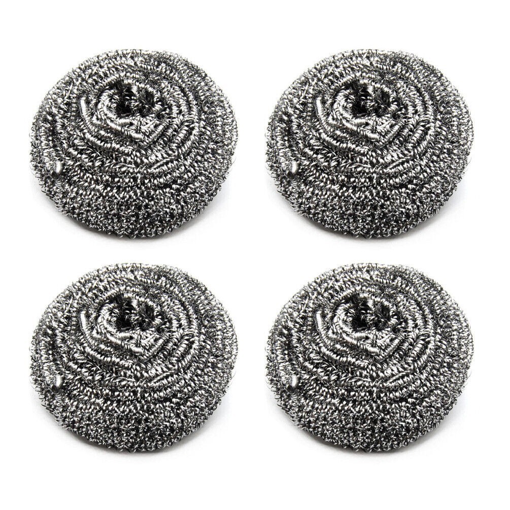 Scourer (8 Pcs) 3″/25gram Stainless Steel Scourer Dish Bowl Cleaning Scrubbers