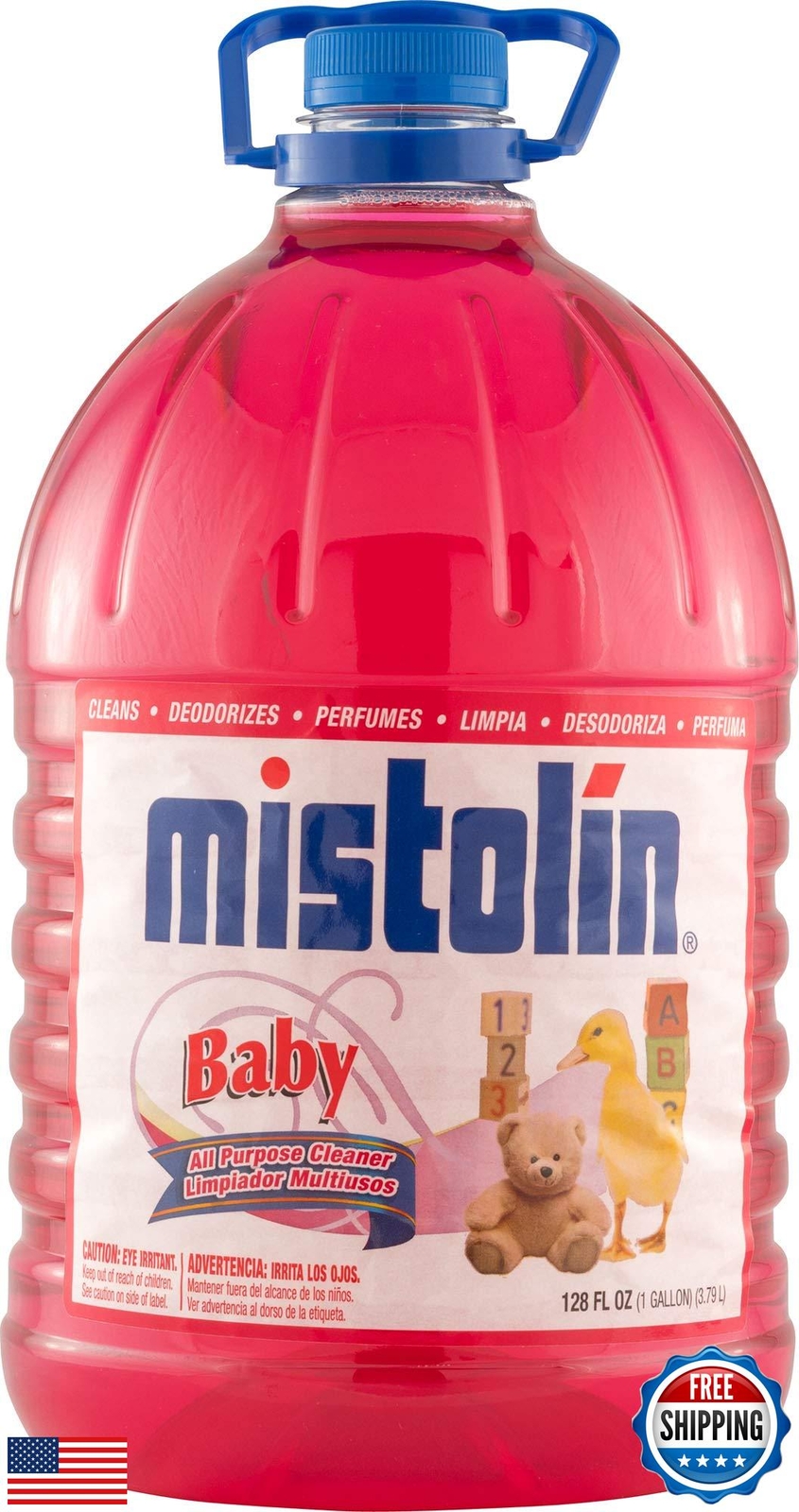 Mistolin Baby Powder, All Purpose Cleaner, 128 Fl Oz, 1 gallon, Longer Lastin