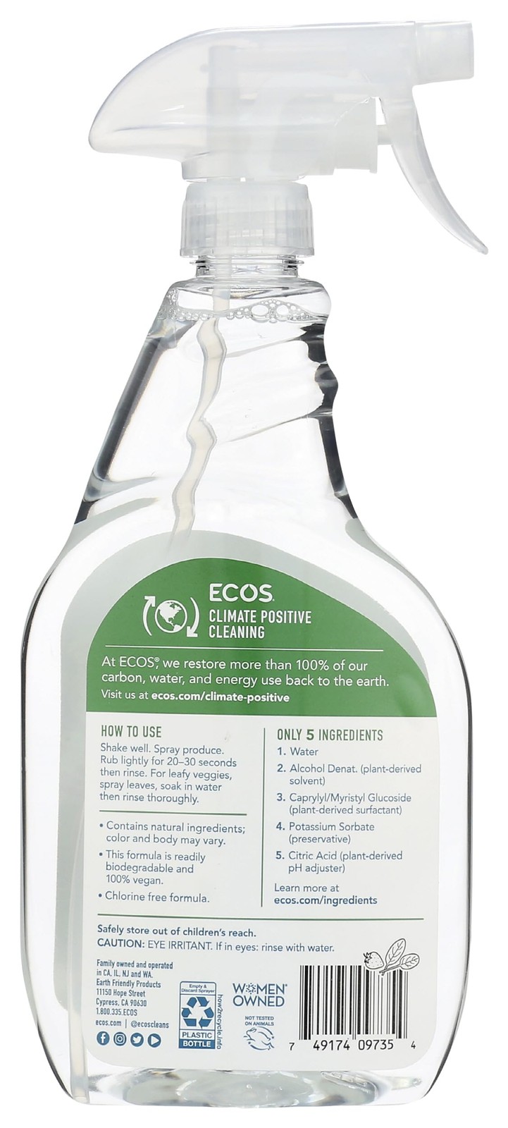 Earth Friendly Products Fruit and Veggie Wash, 1 Count
