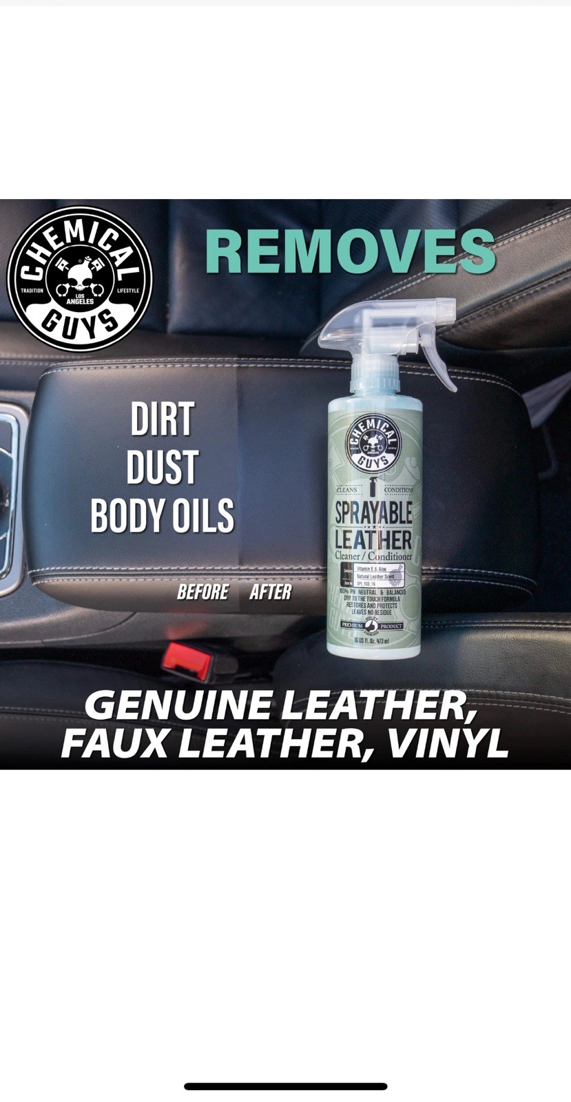 Sprayable Leather Cleaner and Conditioner in One for Car Interiors Set 2 Pack
