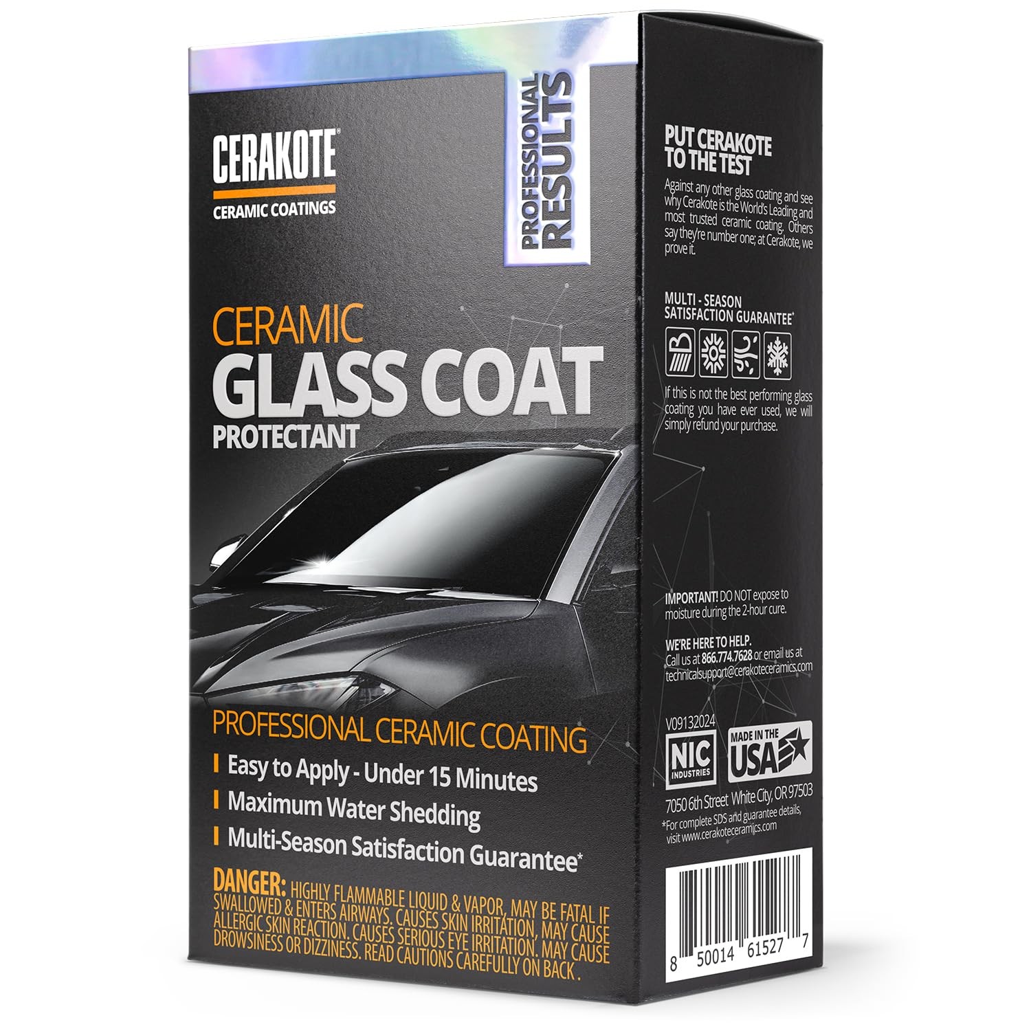 Ceramic Glass Coat Protectant Hydrophobic Automotive Rain Repellant Longlasting