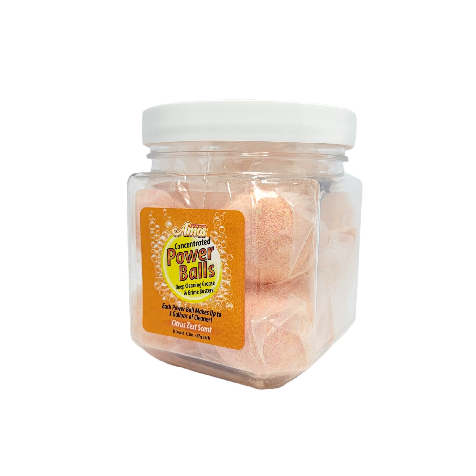 Professor Amos Concentrated Power Balls Citrus Zest 8 Pack Multi Purpose Cleaner