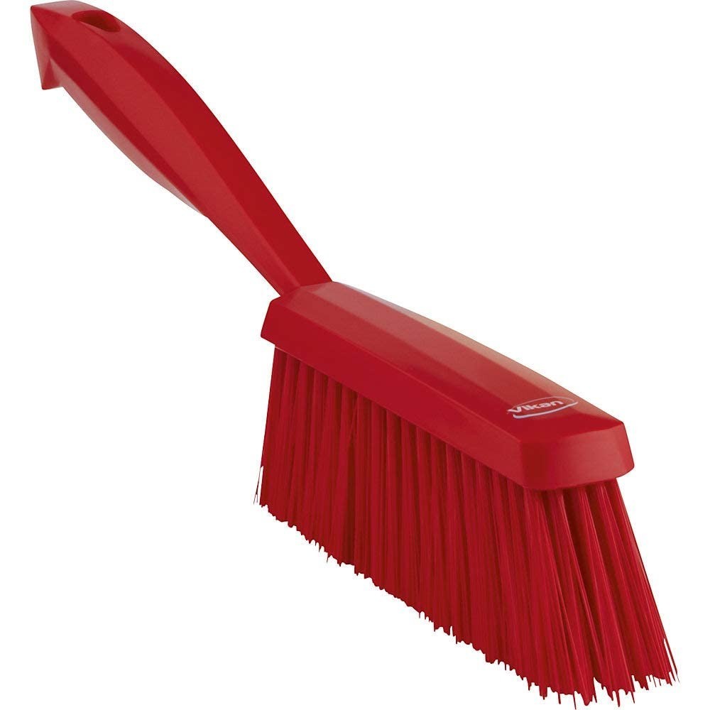 Ergonomic 14-Inch Red Dustpan Brush – Flexible Family Essential for Clean Homes