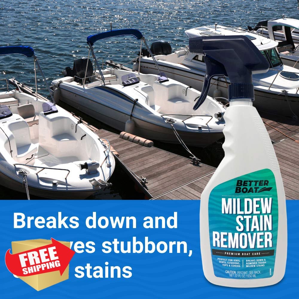 Better Boat Mold Mildew Stain Remover 22oz Spray Fabric Vinyl