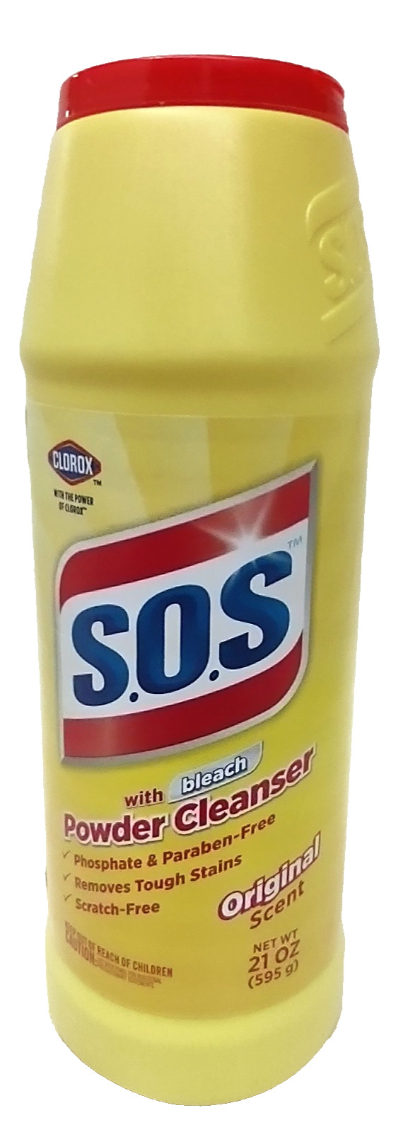 ( Lot 4 ) Clorox S.O.S Cleanser Powder w/Bleach Original Scent 21 oz Each Bottle