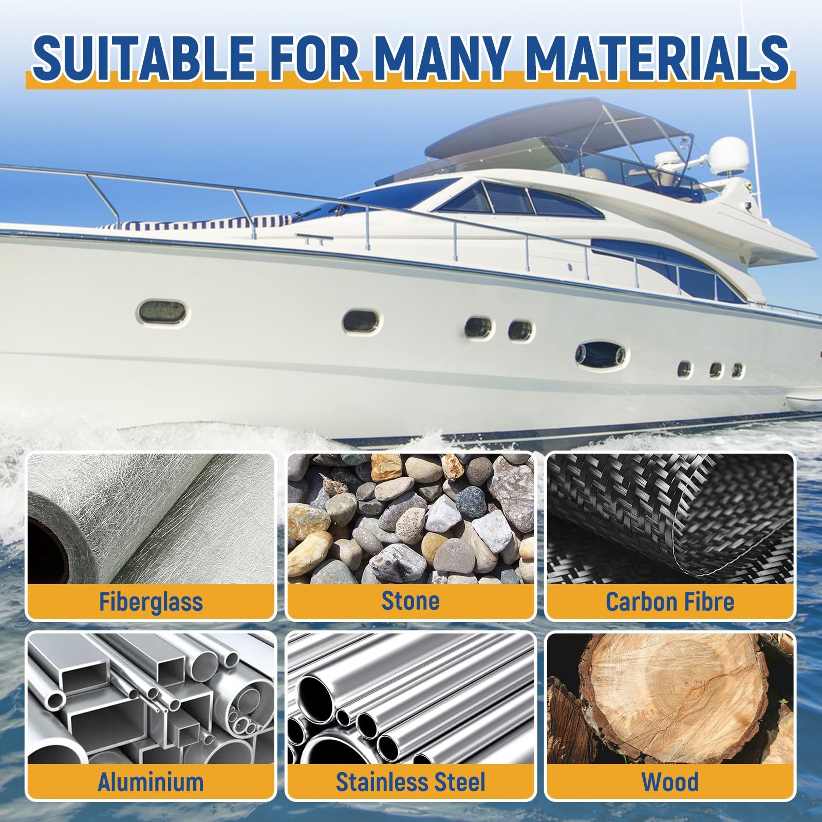 Marine Fiberglass Boat Repair Kit White Resin Gel Coat Repair Kit for Boats