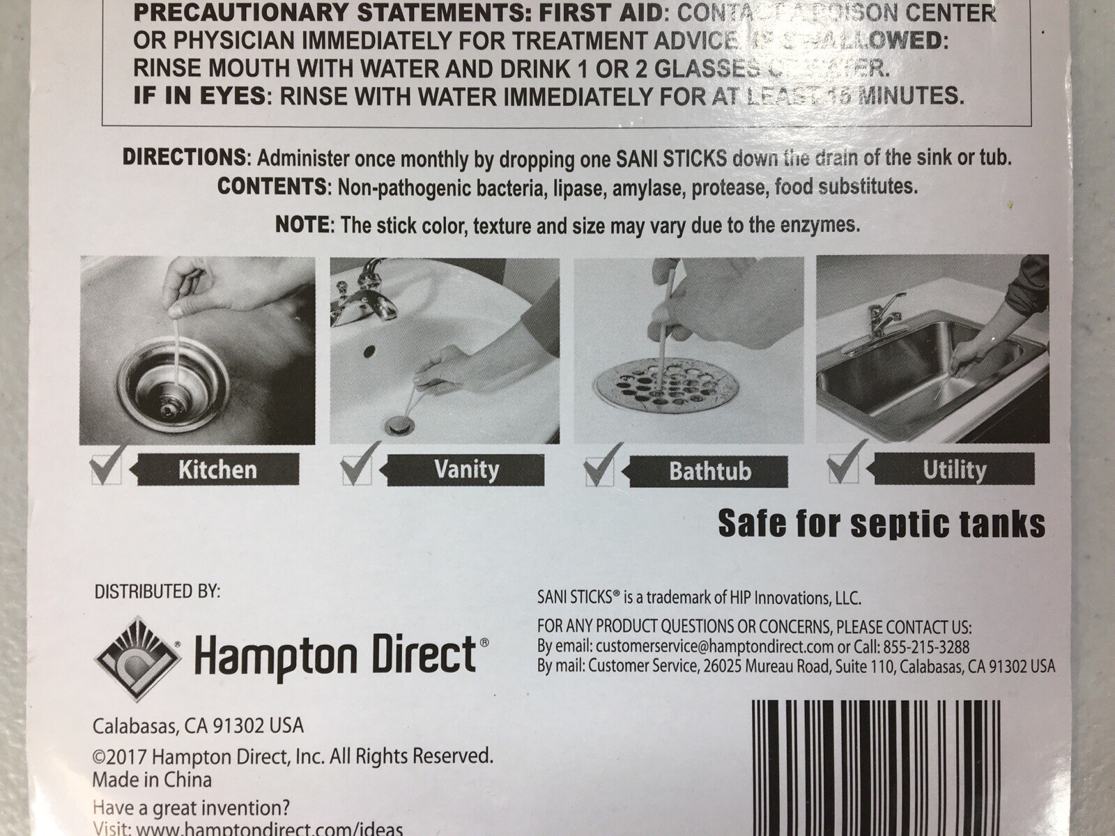 SANI STICKS Odor Eliminat Lavender SET OF 24 All Drains Pipes Sinks Bathtub NEW