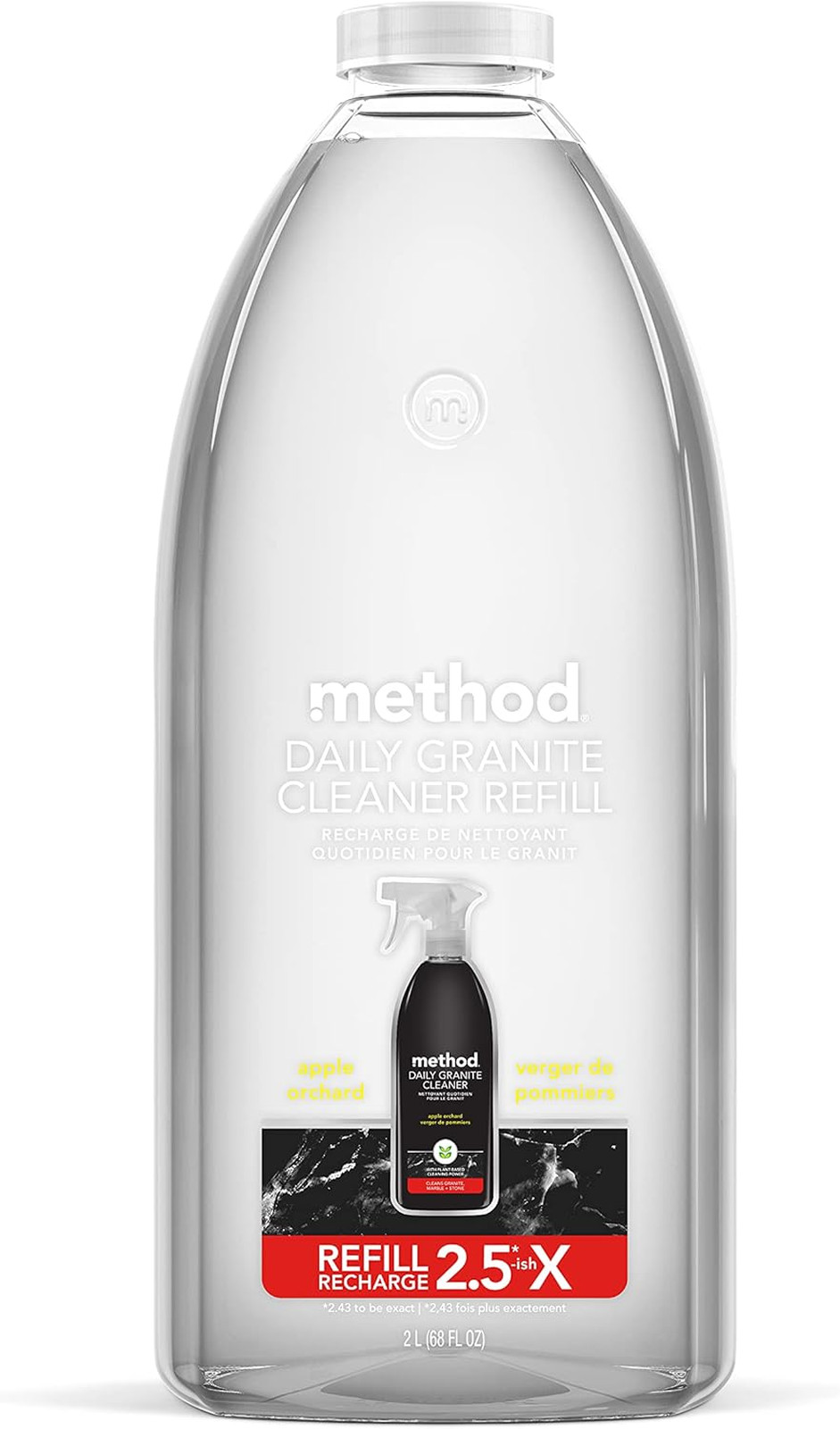 Method Daily Granite Cleaner Refill Apple Orchard 68 Fl Oz Stone and Sealed