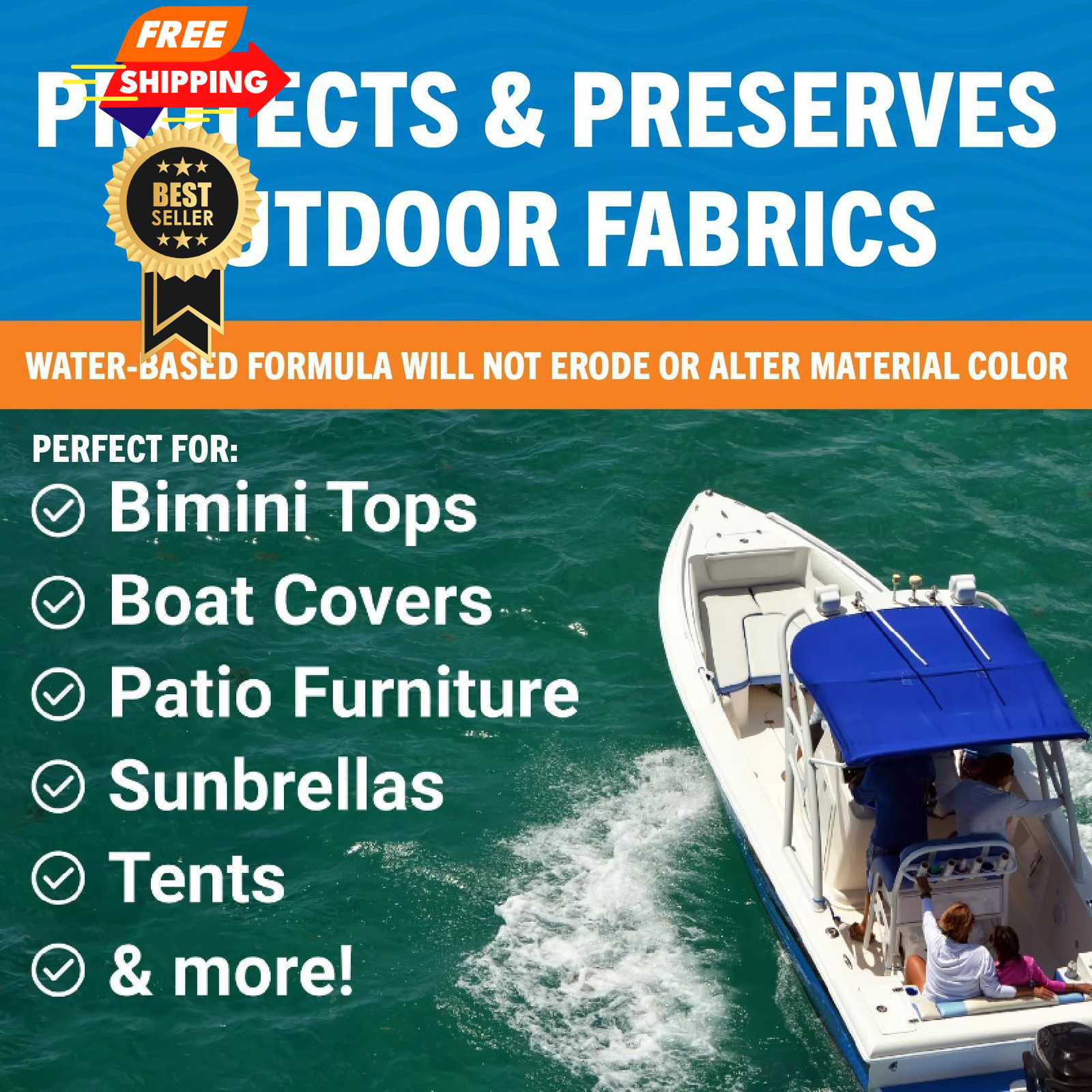 Better Boat Waterproofing Spray for Fabric 1 128 Fl Oz (Pack of 1), White