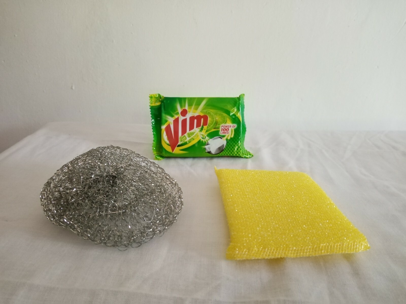 Dish Wash Kitchen Bar Soap Vim Max Power Of 100 Limes Ceylon(free sponge &1pcs)
