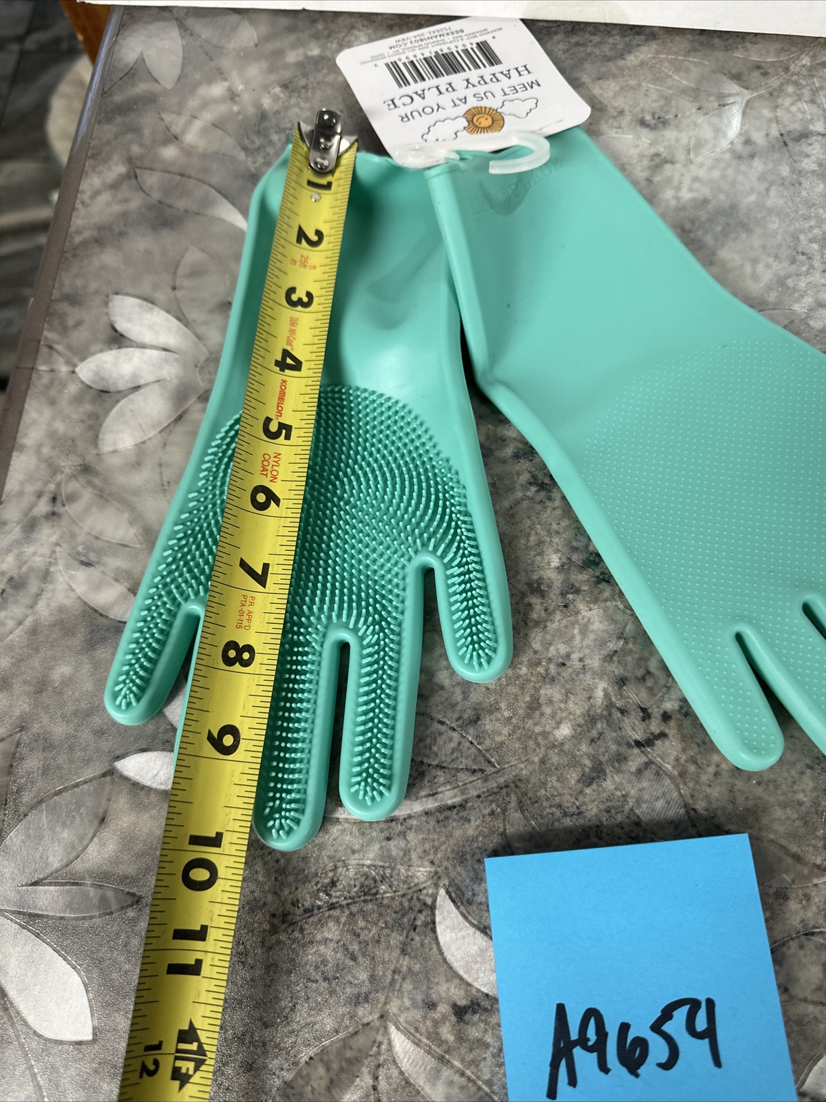 Beekman 1802 Cleaning Dishwashing Scrubber Silicone Gloves Green Sz Small New