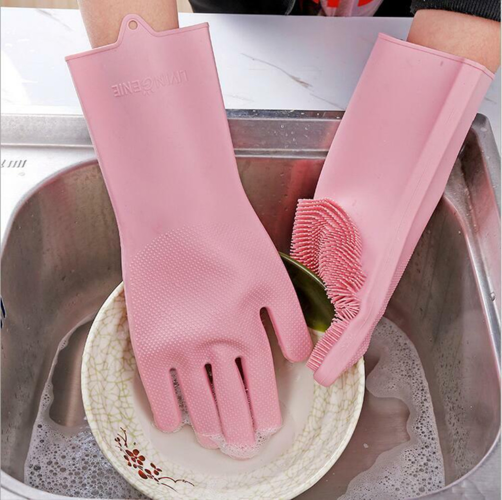 Magic Silicone Reusable Rubber Gloves Heat Resistant Kitchen Tool for Household