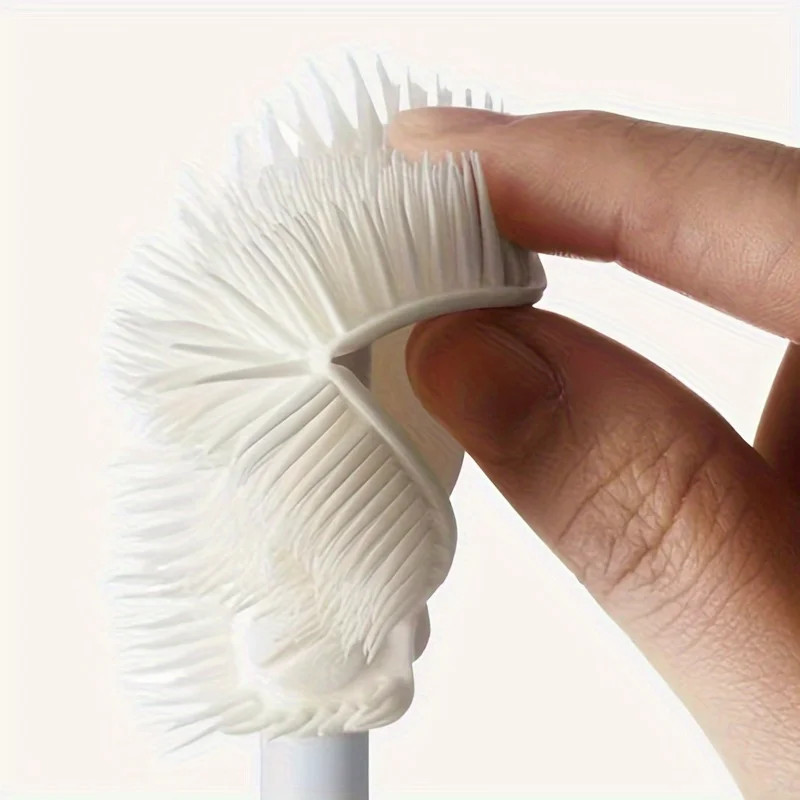 Foldable 360 degree silicone brush long handle reusable for bottles cups