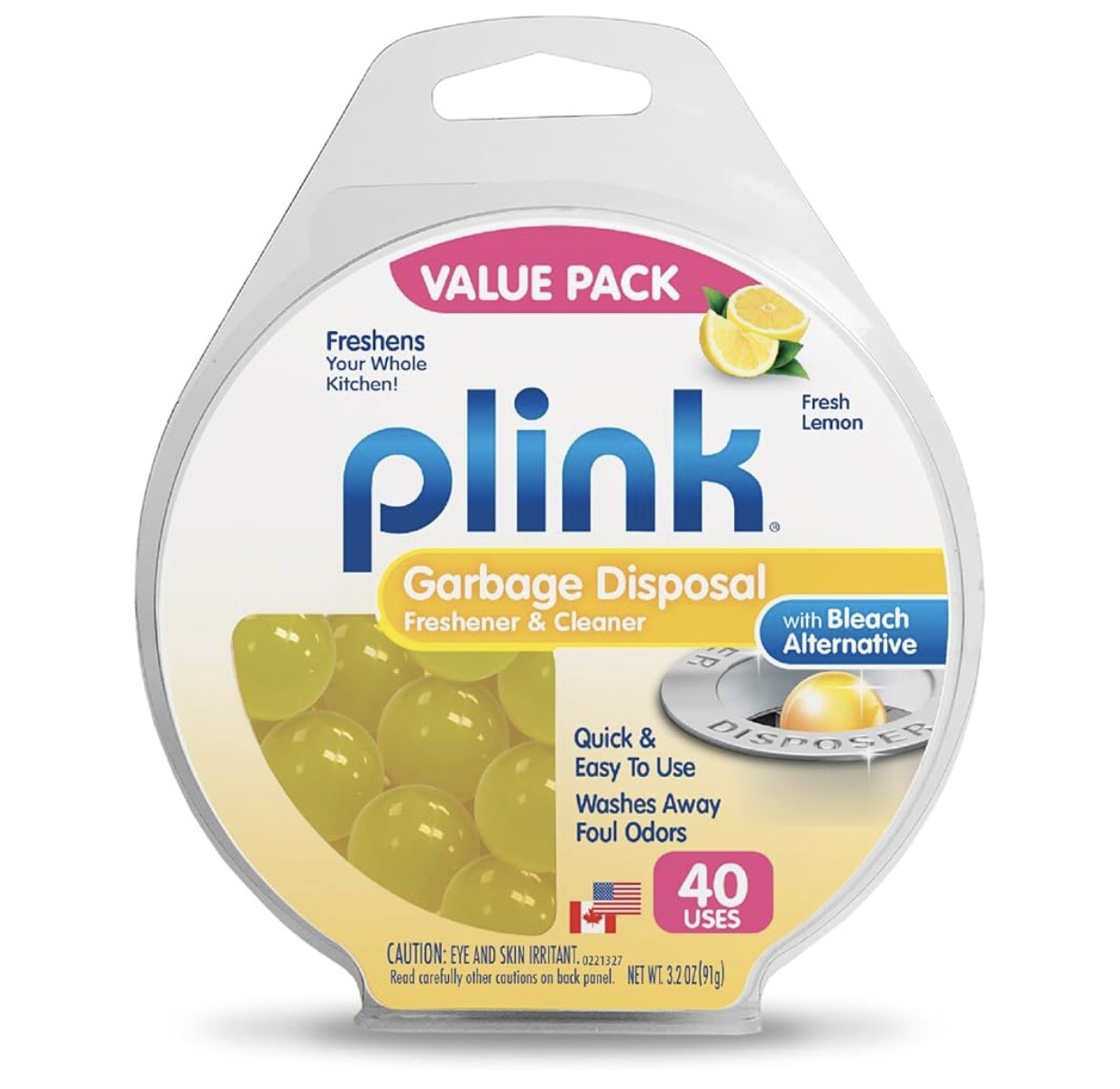 Plink Garbage Disposer Freshener and Cleaner Sink Disposal Odor Eliminator 80ct