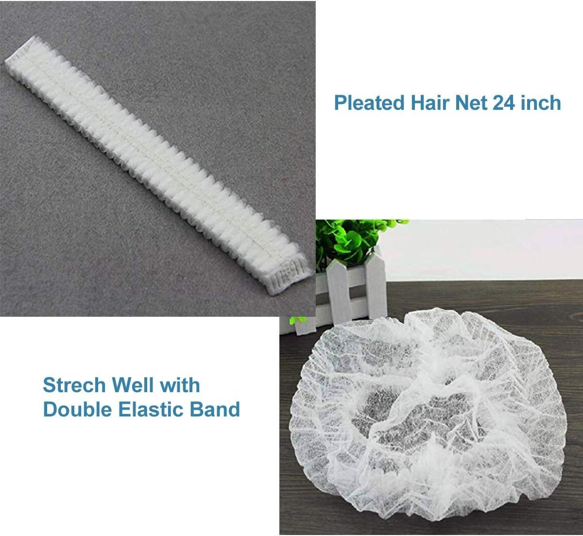 24 Inch Non-Toxic Disposable Caps – Comfortable Bouffant Hair Protection for All