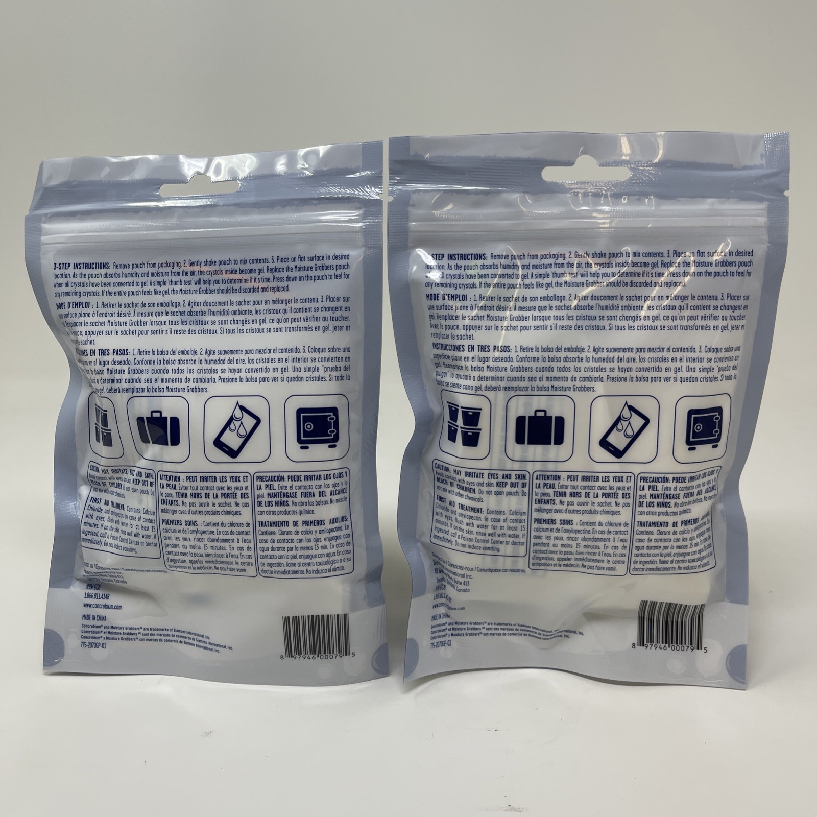 2 Pack – Concrobium Moisture Grabbers Humidity Absorbing Pouch Mini 2.1 Oz.
