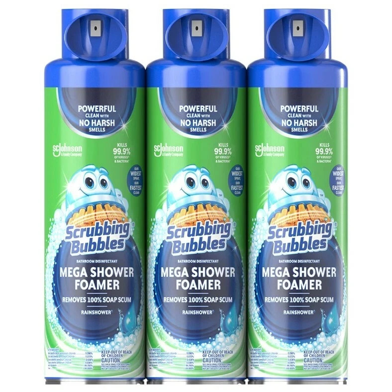Scrubbing Bubbles Mega Shower Foamer Bathroom Cleaner 20 oz Pack of 3