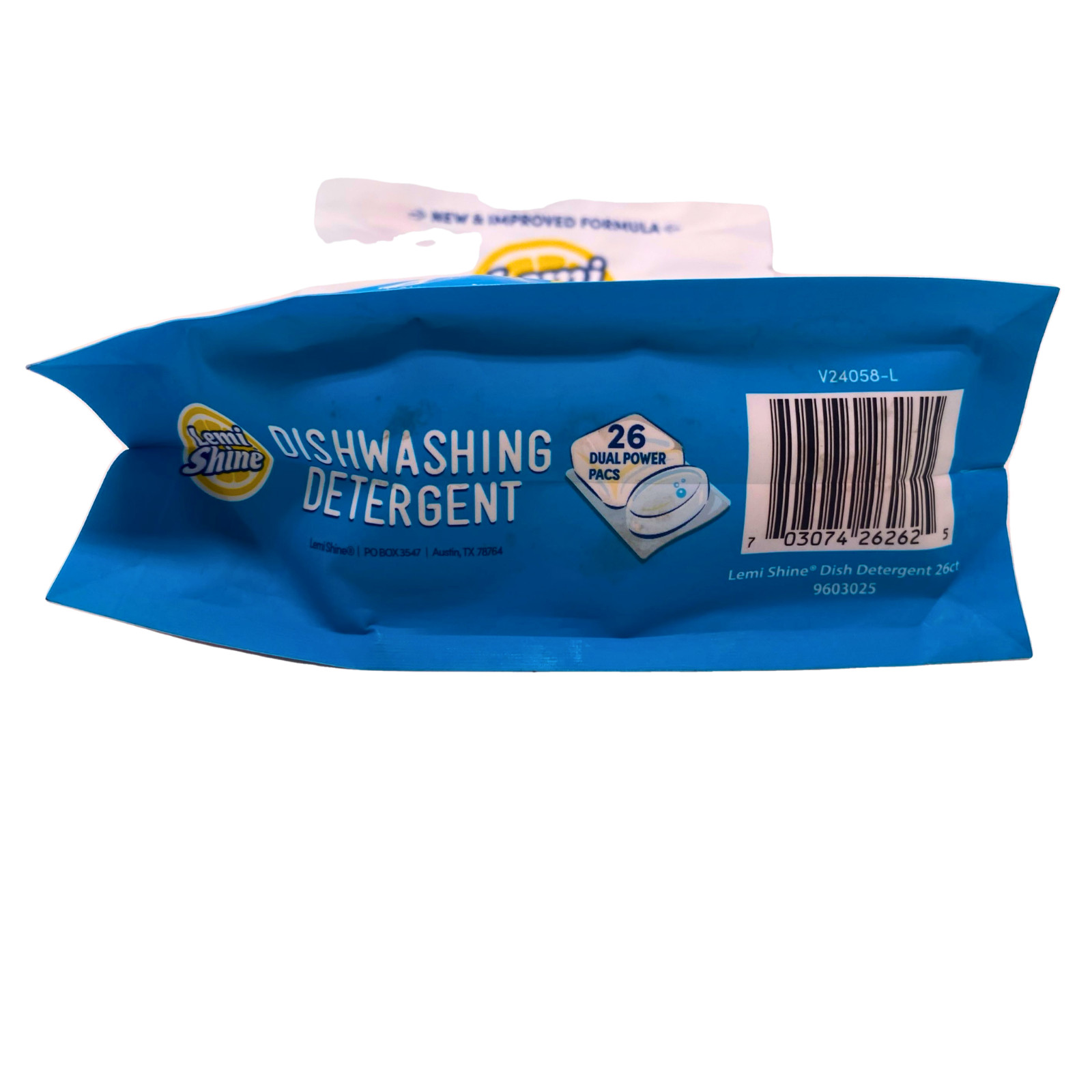 Lemi Shine Dishwashing Detergent Hard Water Dual Power Pacs Fresh Lemon 26ct 2 P