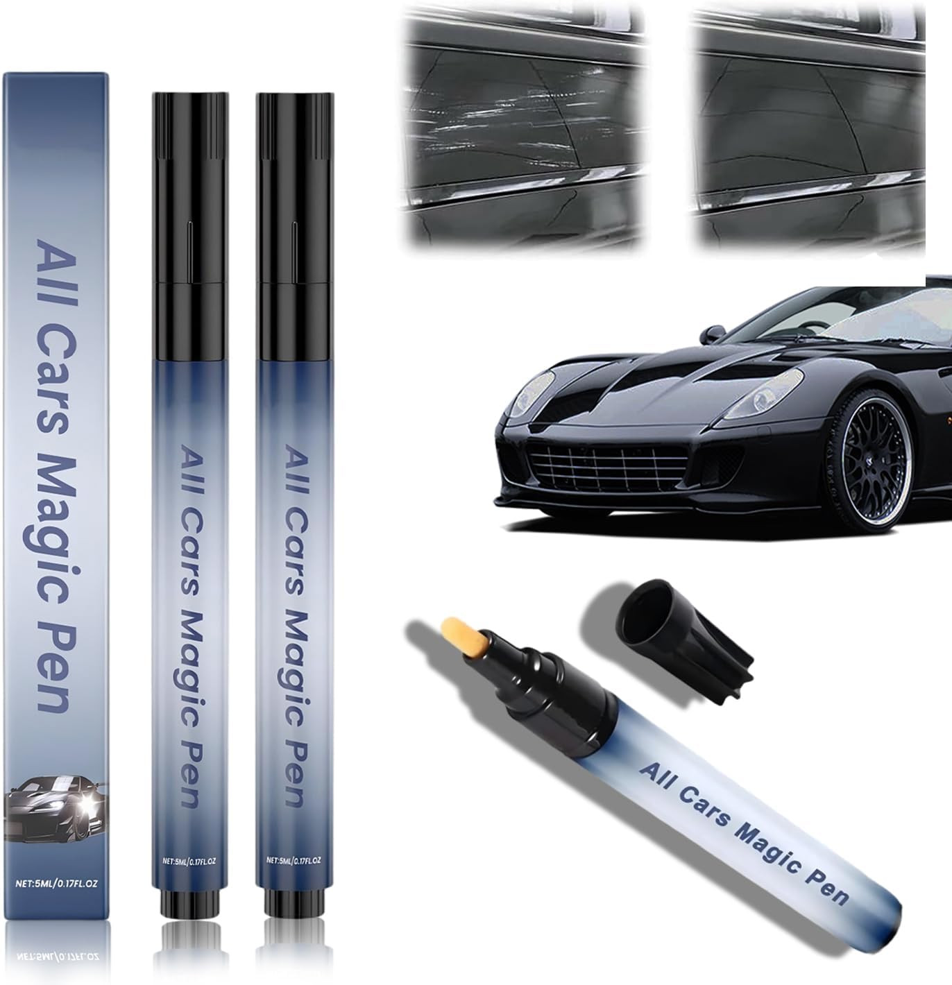 2PCS Car Scratch Remover, Magic Car Scratch Removal Pen, All Cars Magic Pen f…