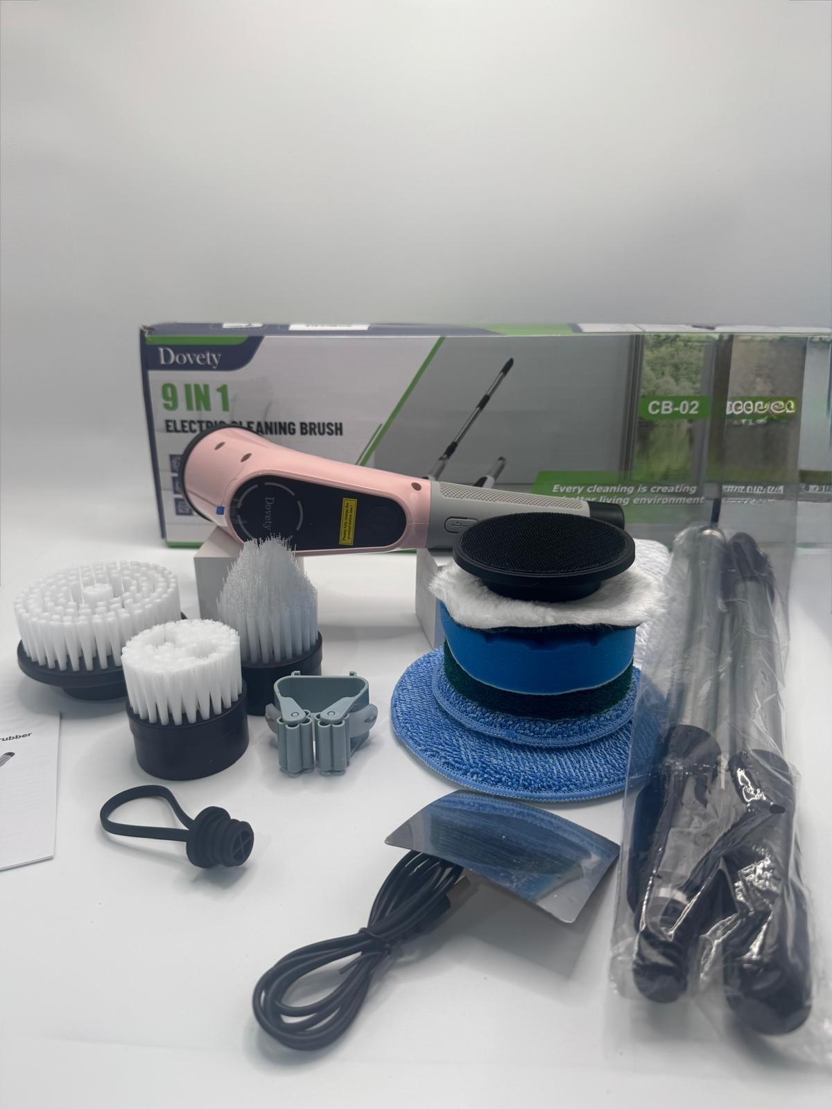 Dovety 9 In 1 Electric Spin Scrubber Cordless Cleaning Brush Scrubber CB-02