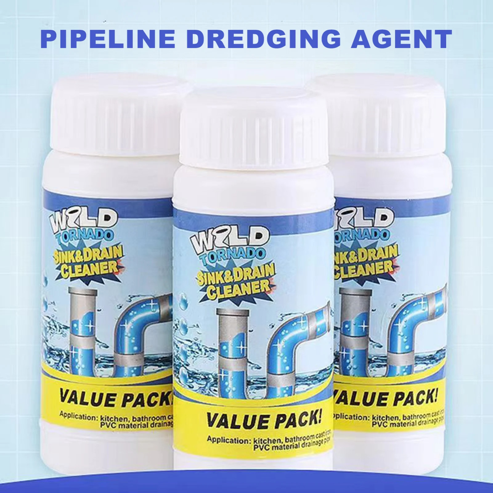Powerful Sink & Drain Cleaner Powder – Fast Acting Bathroom Cleaning Tool