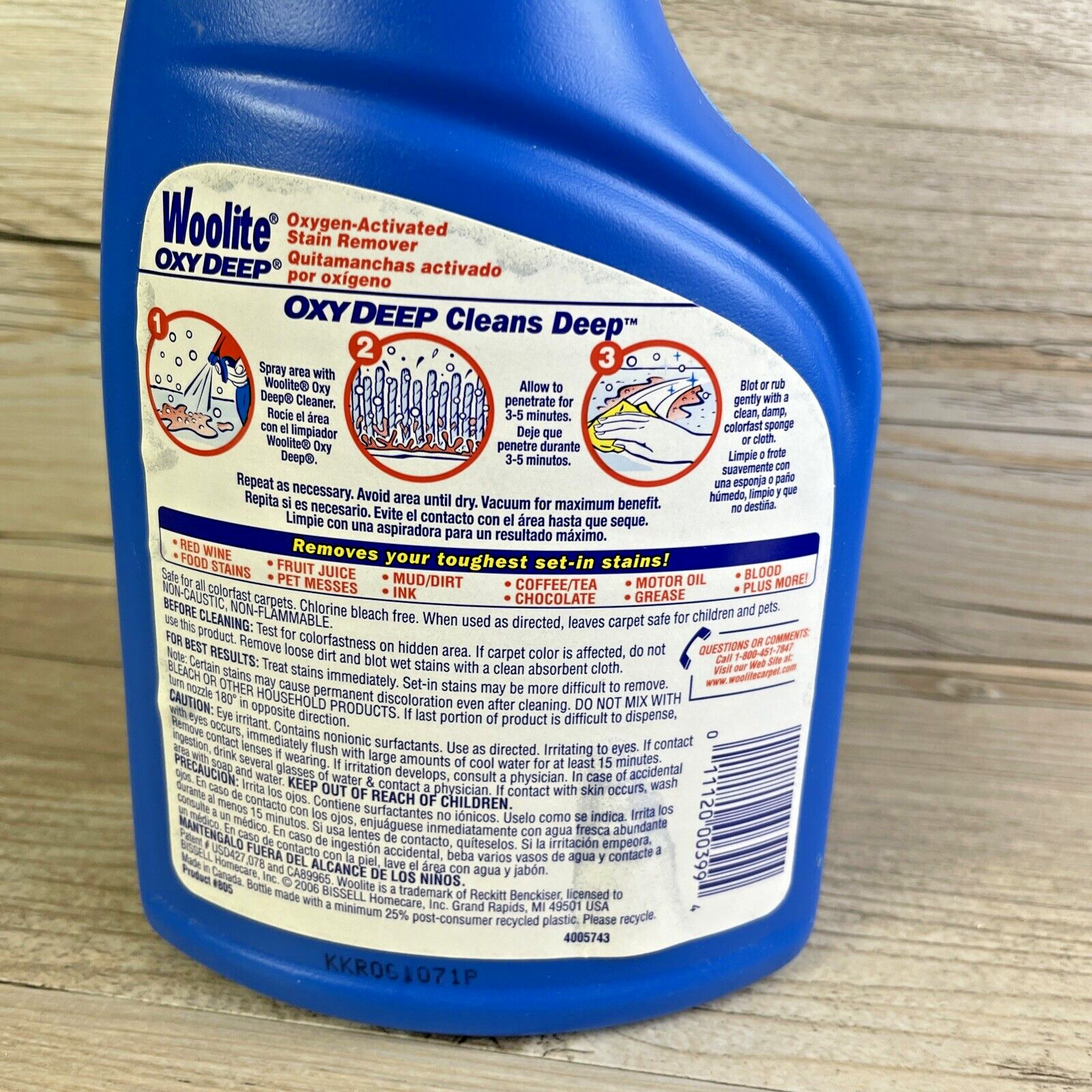 Vintage Woolite Oxy Deep Spot & Stain Carpet Cleaner 20oz 75% Full 2006 Bissell